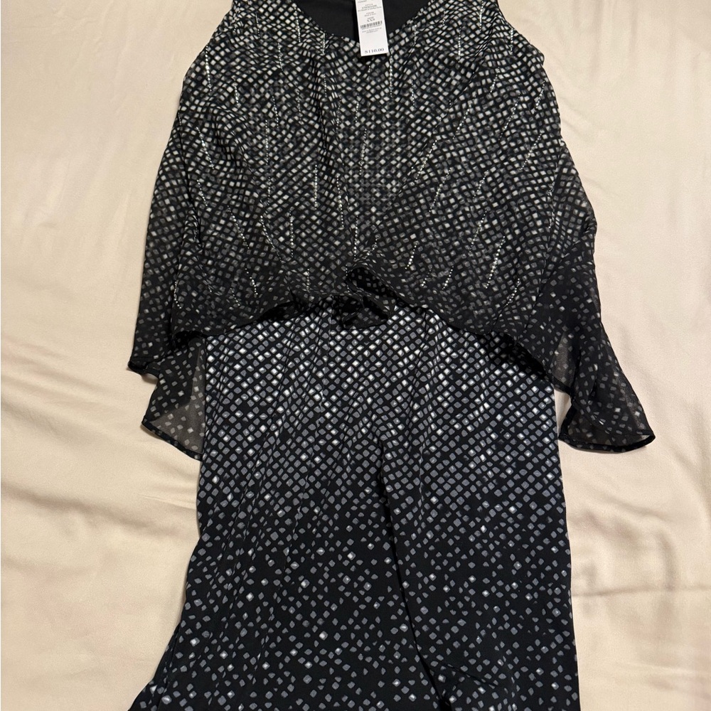 Black and White Patterned Dress
